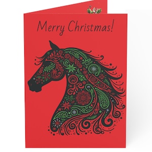 Cartes de voeux de Noël pour chevaux - Joyeux Noël ! | Cartes de vœux, Cartons rouges, Cadeaux pour les amoureux des animaux, Cartes de vœux, Cartes uniques
