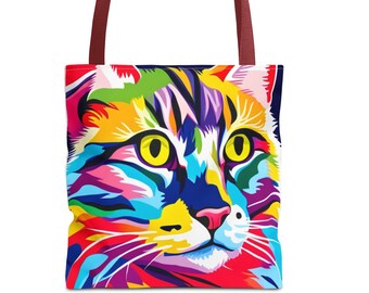 Colorful Cat Tote Bag