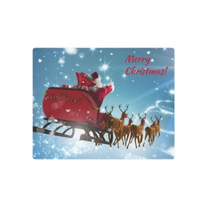 Christmas Santa Metal Art Sign
