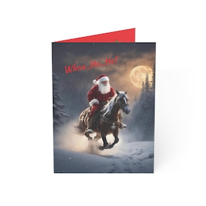 Cartões de Natal do Papai Noel Cowboy
