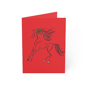 Carte de Noël cheval
