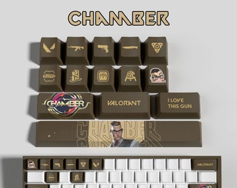 Valorant Chamber Keycaps / Variations: 14 keys, 29 keys, Full set / Mechanical Keyboard Keycaps / Only Keycaps! Keyboard not included!