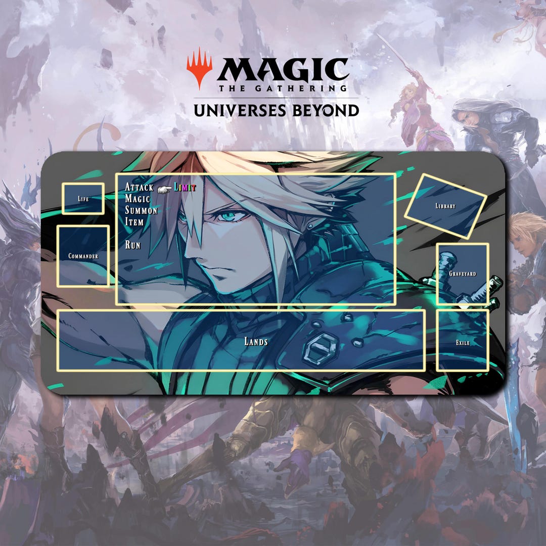 プレイマット クラウド - MTG x FF TCG / 24インチ x 14インチ