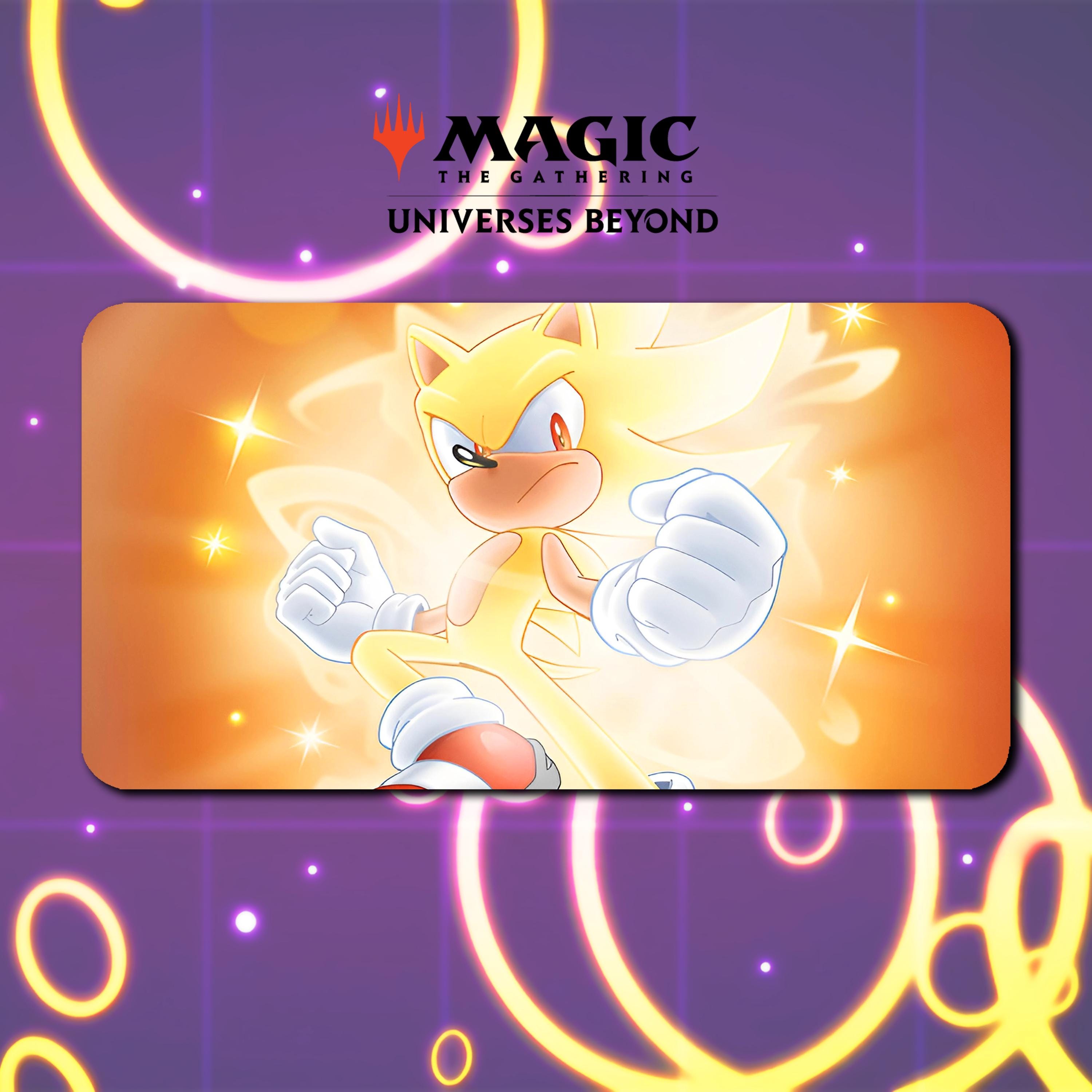 Playmat Super Sonic V2 - MTG X Sonic - Universes Beyond - 24"x 14" (600 ...
