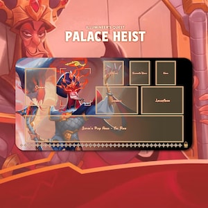 Tappetino da gioco Palace Heist Illuminateer's Quest Jafar - Lorcana / 24"x14" pollici (600x350x2mm)