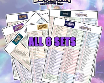 Shimmering Skies Checklist Lorcana English Version / Master Set / Card List,  Rarity, Foil, Ink Color / Perfect for Collectors / PDF File - Etsy