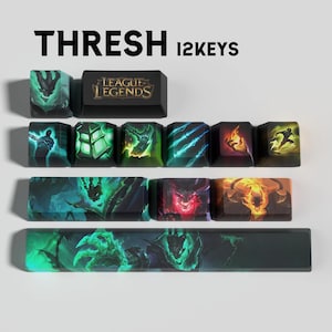 Thresh - Keycaps League of Legends 12 PCS + 1 Free Keycap Extractor / OEM Profile / MX Switches / Only Keycaps!