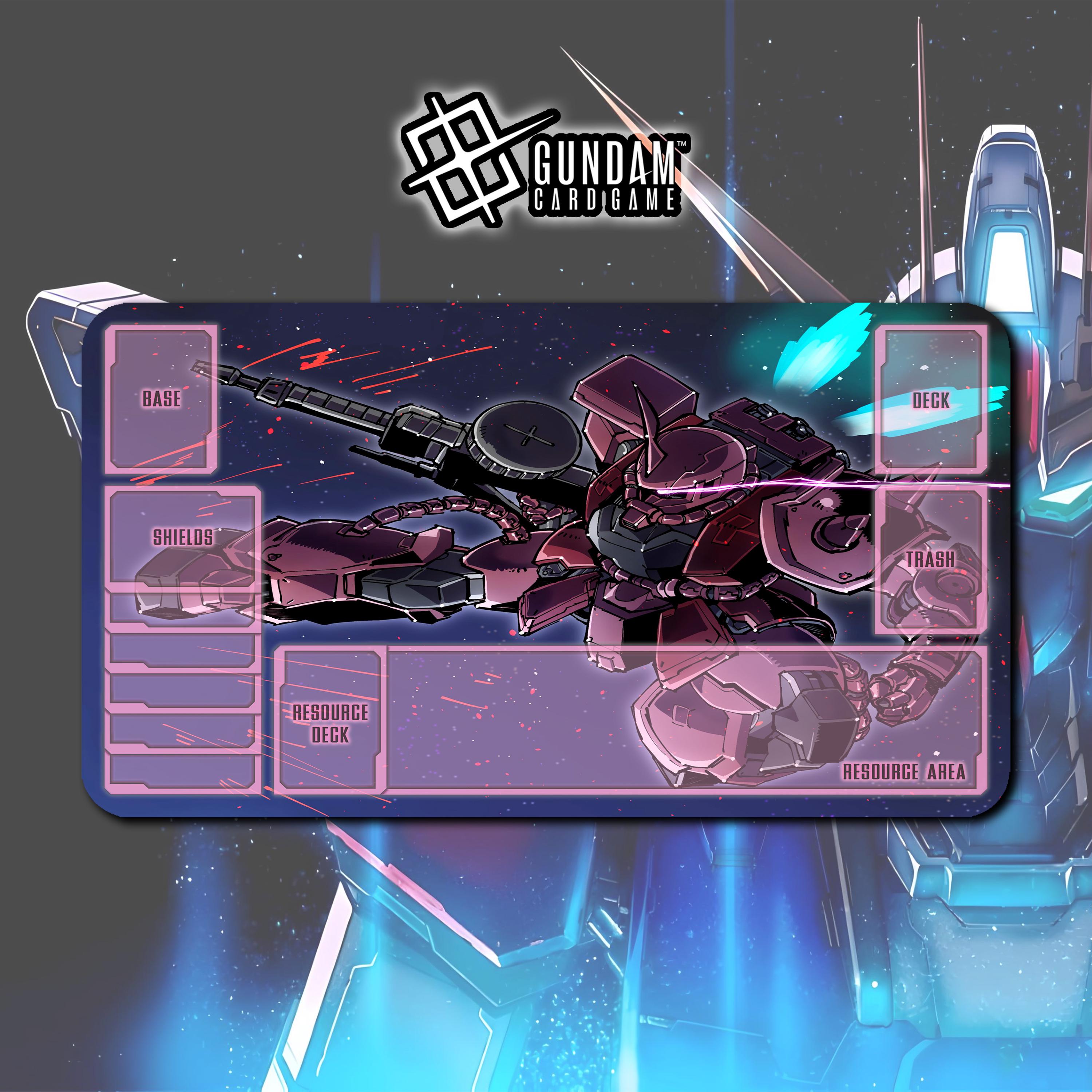 Char's ZakuII Gundam Card Game / Playmat 24"x14" inches (600x350x2mm)