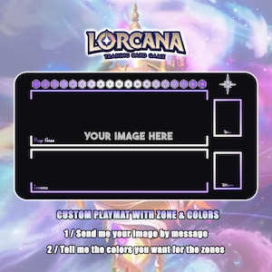 Custom Playmat TCG Lorcana / 24"x14" inches (600x350x2mm)
