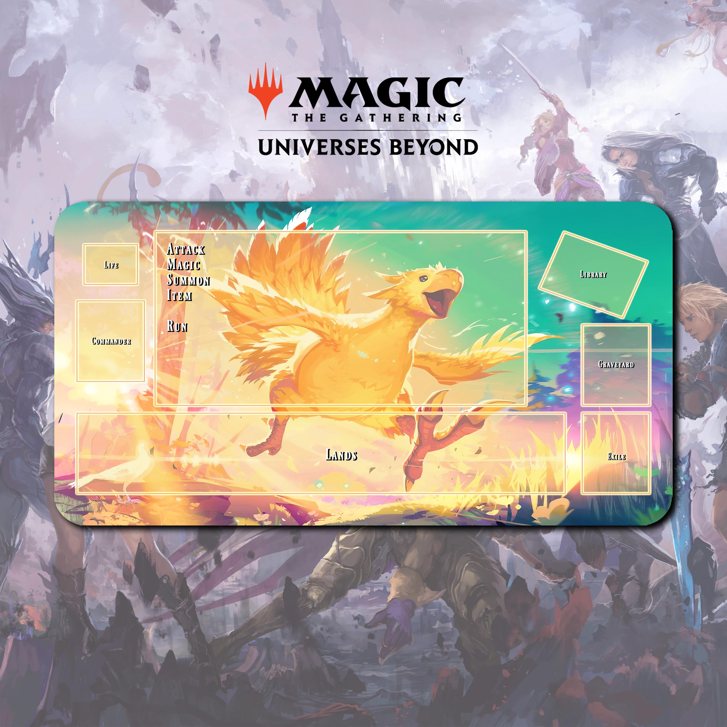 【MTG】チョコボ　プレイマット MTG「チョコボ 黒チョコボ プレイマット」新品 未開封