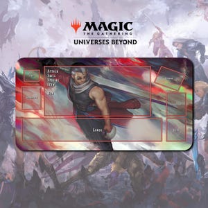 プレイマット アーロン - MTG x FF TCG / 24インチ x 14インチ (600x350x2mm)