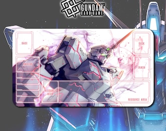 RX-0 Unicorn Gundam Card Game / Playmat 24&quot;x14&quot; inches (600x350x2mm)