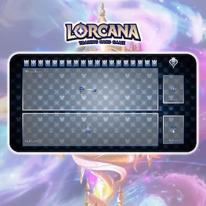 Tappetino da gioco KH Blu Scacchi TCG Lorcana X KH / 24"x14" pollici (600x350x2mm)