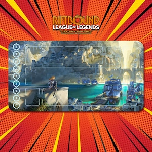 Demacia City / Lux - Riftbound LOL TCG Playmat / 24&quot;x14&quot; inches (600x350x2mm)