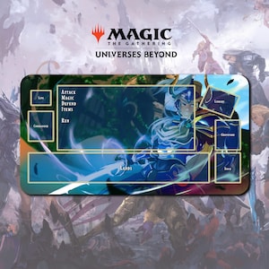 Playmat Warrior of Light - MTG x FF TCG / 24"x14" inches (600x350x2mm)