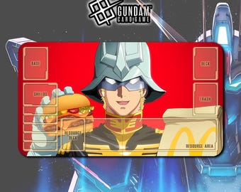 Char Aznable - Burger v3 Gundam Gioco di carte / Tappetino da gioco 24"x14" pollici (600x350x2mm)