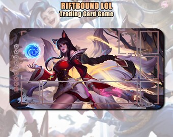 Riftboundアーリ ラバーマット 600×350 lol Ahri - Riftbound LOL TCG Playmat / 24