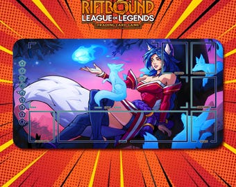 Playmat – Ahri – Riftbound LOL TCG Game Mat 24x14 Inches