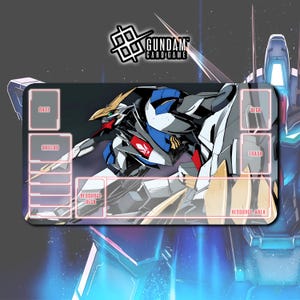 Barbatos Lupux Rex Gundam Card Game / Playmat 24"x14" inches (600x350x2mm)