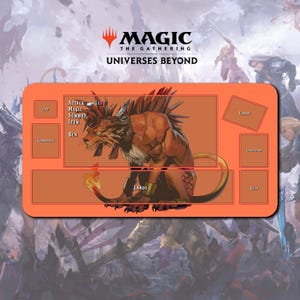 Playmat Red XIII - MTG x FF Tcg / 24"x14" inches (600x350x2mm)