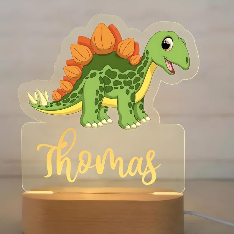 Night Light With Personalized Name, Night Lamp, LED, Several Animal
