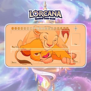 Playmat O Rei Leão - Simba & Nala TCG Lorcana / 24"x14" polegadas (600x350x2mm)