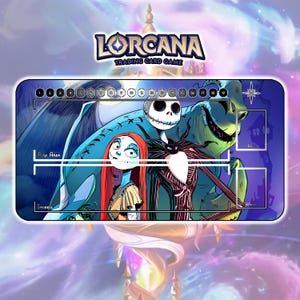 Tapete de juego Pesadilla antes de Navidad / Jack, Sally, Oogie Boogie - TCG Lorcana / 600 x 350 x 2 mm