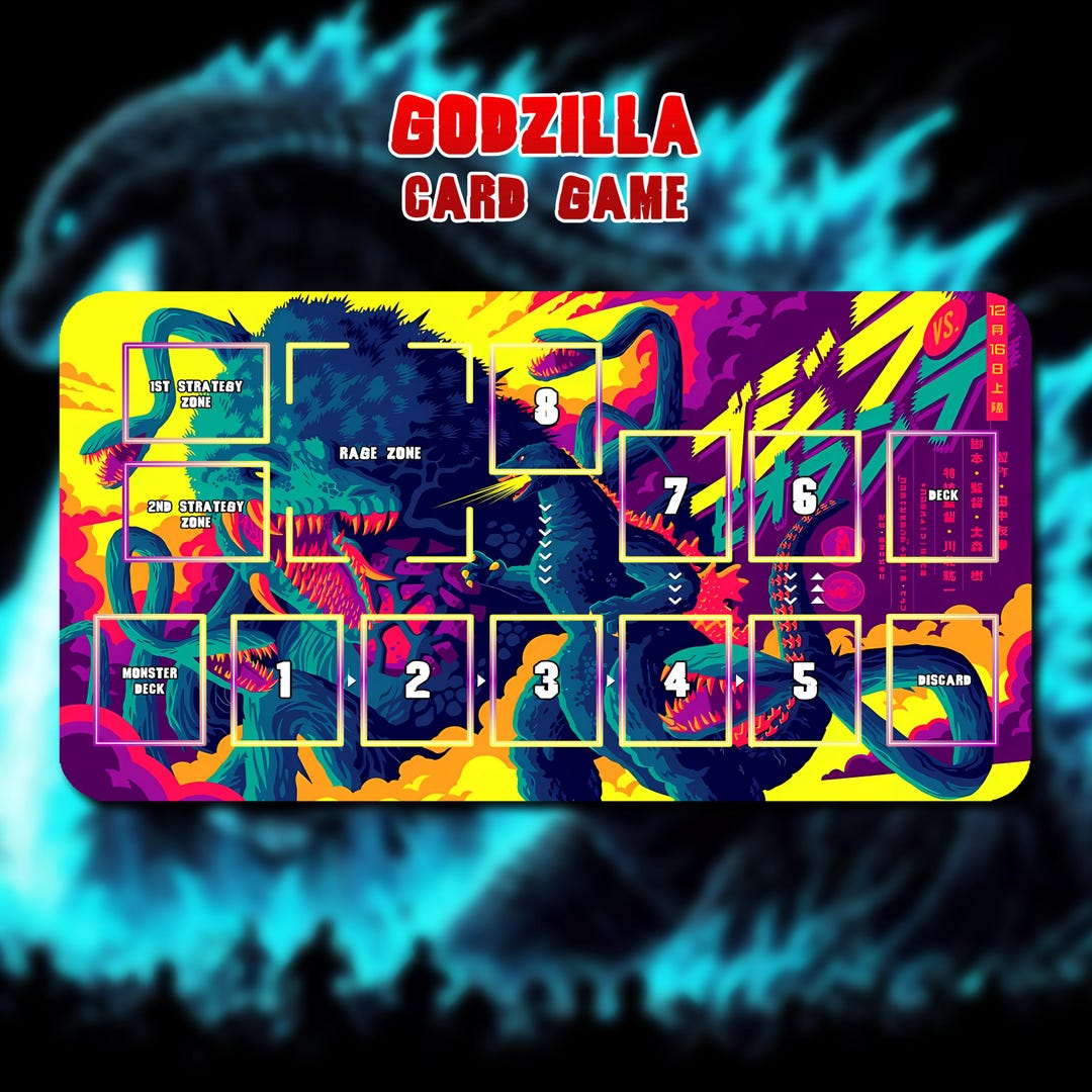 Playmat Biollante Vs Godzilla - Godzilla Card Game / Playmat 24