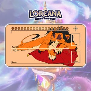 Tapete de Juego El Rey León - Scar TCG Lorcana / 24"x14" pulgadas (600x350x2mm)
