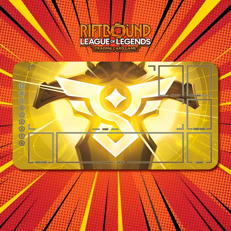 Chaos Rune Playmat Riftbound LOL TCG / Multiple Model Rune & Zone / 24 ...