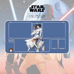 Playmat Princesa Leia TCG Star Wars: Ilimitado / 24"x14" polegadas (600x350x2mm)