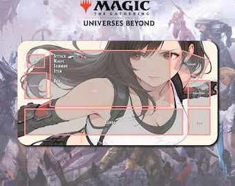 Playmat Tifa - MTG x FF TCG / 24&quot;x14&quot; inches (600x350x2mm)