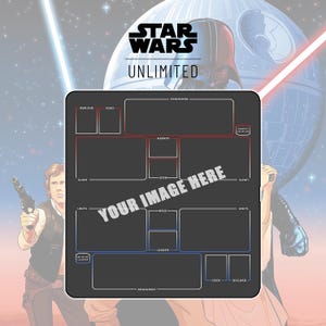Custom Playmat 2 Players TCG Star Wars : Unlimited / 24"x14" inches (700x600x2mm)