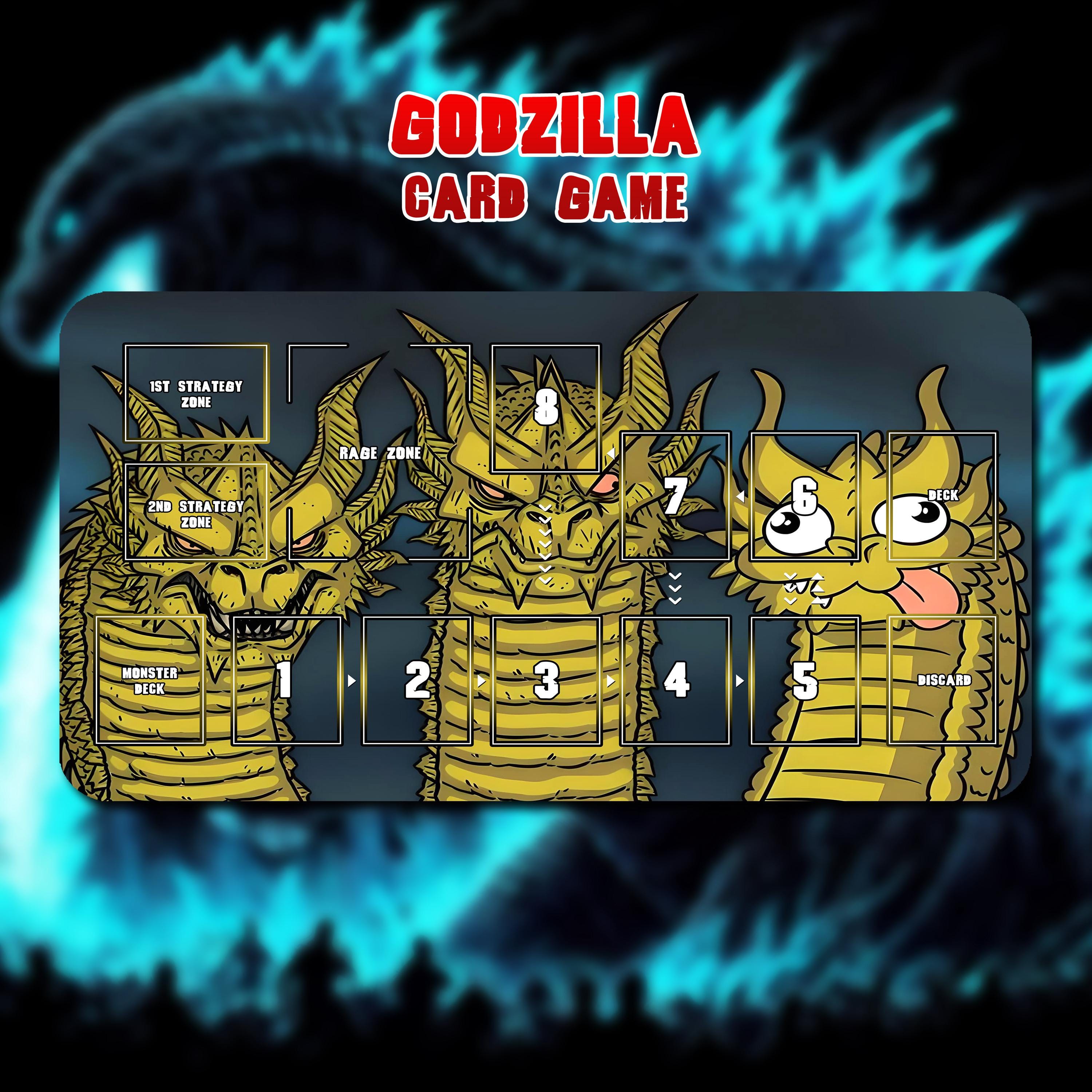 プレイマット キングギドラ ミームバージョン - ゴジラ カードゲーム