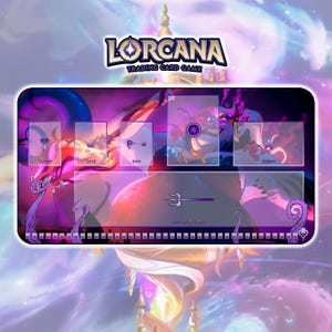Tappetino da gioco Illumineer's Quest Lorcana x KH - Ursula / 24"x14" pollici (600x350x2mm)