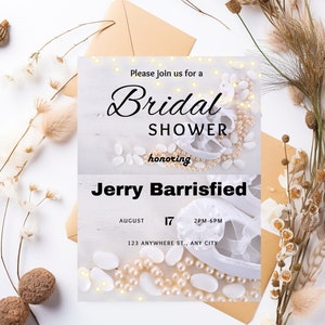 Boho Floral Bridal Shower Invitation, Wildflower Bridal Shower Editable Invitation Template, Wildflowers Shower Invite Printable, Download