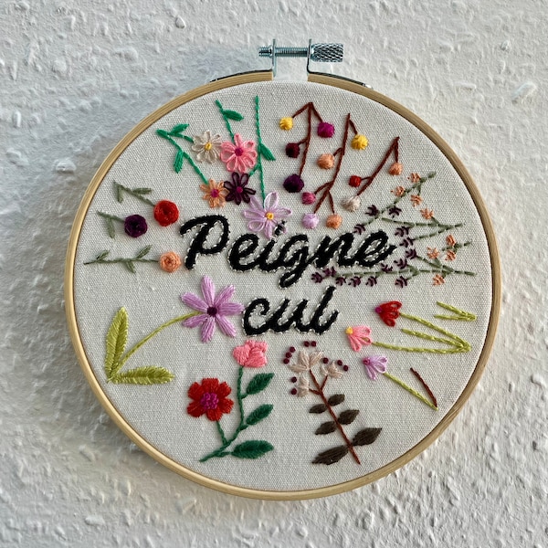 Broderie insulte "Peigne-cul"