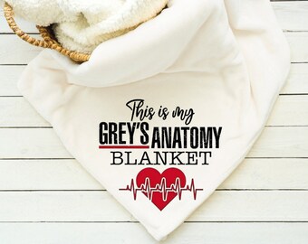 Grey s Anatomy Watching Blanket Grey s Blanket Grey s Anatomy Plush Blanket Fleece Blanket Etsy