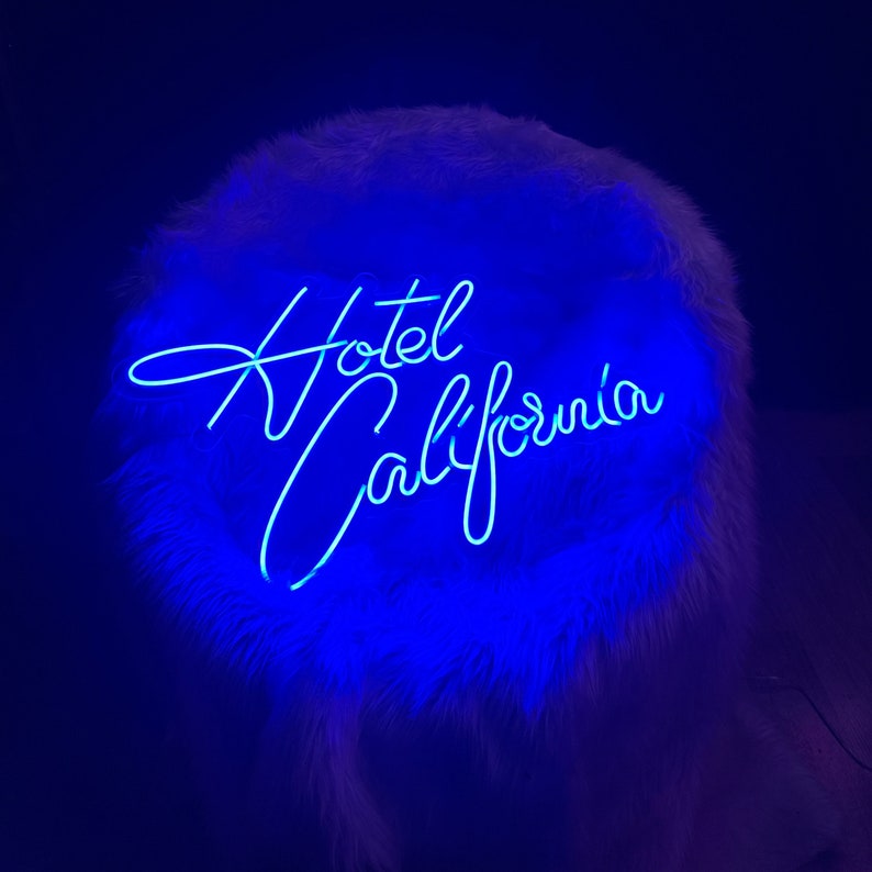 Hotel California Neon Sign, Neon Acrylic Hotel California Wall Decor