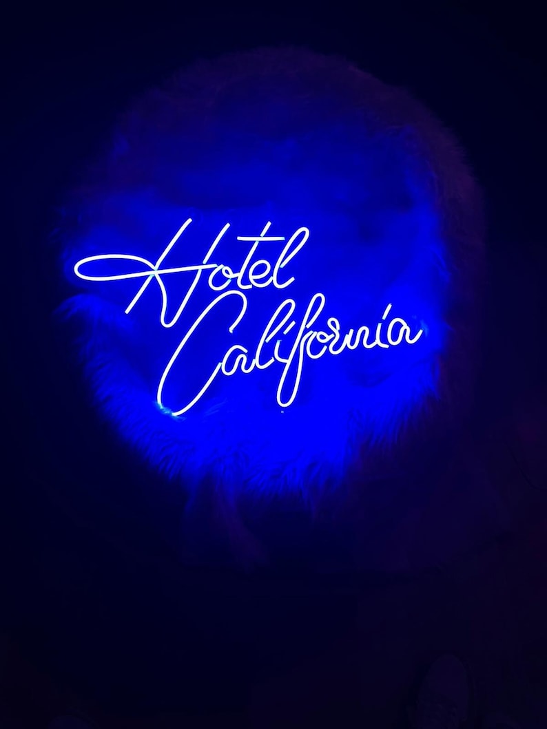 Hotel California Neon Sign, Neon Acrylic Hotel California Wall Decor