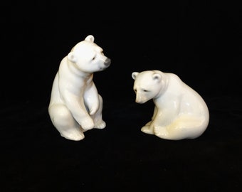 リヤドロの磁器製ホッキョクグマの置物 - Etsy 日本