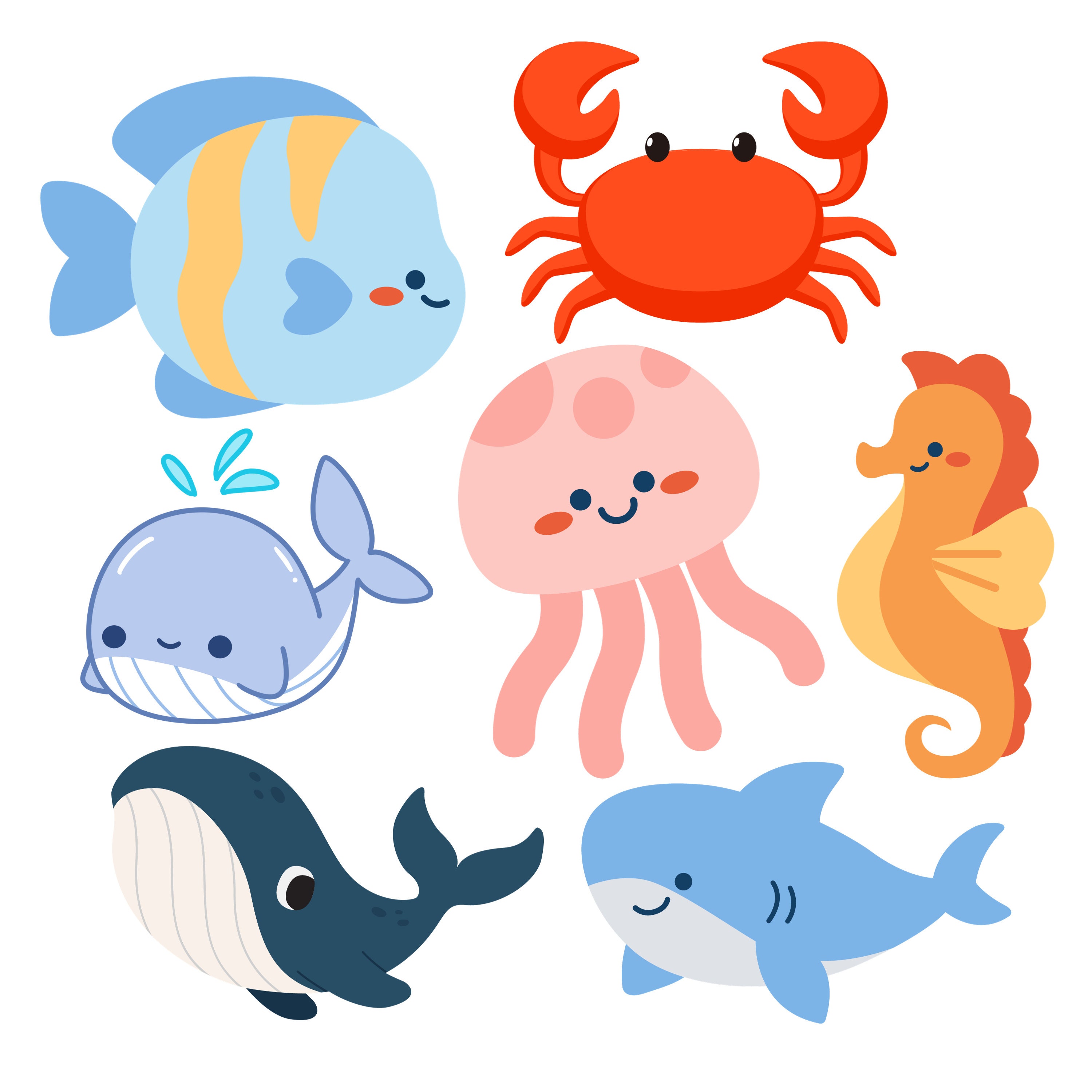 Sea Animals Sticker - Etsy