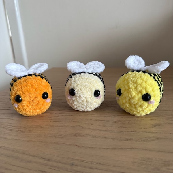 Scented Worry Bee // Cute // Squishy //Anti-Anxiety Pet // Amigurumi/Crochet Pocket Pet