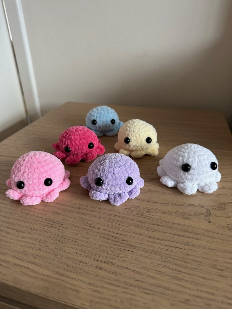 Scented Worry Octopus // Cute // Squishy // Anti-Anxiety Pet // Soft // Amigurumi Pet // Buddy image 4