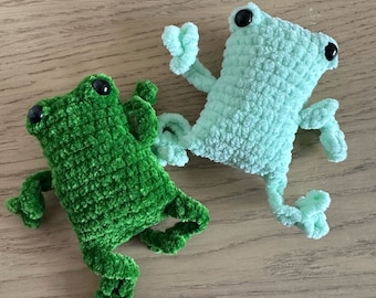 Cute Leggy Frog Crochet Buddy // Pocket Pet // Amigurumi // Handmade & Beautifully Crafted with Love