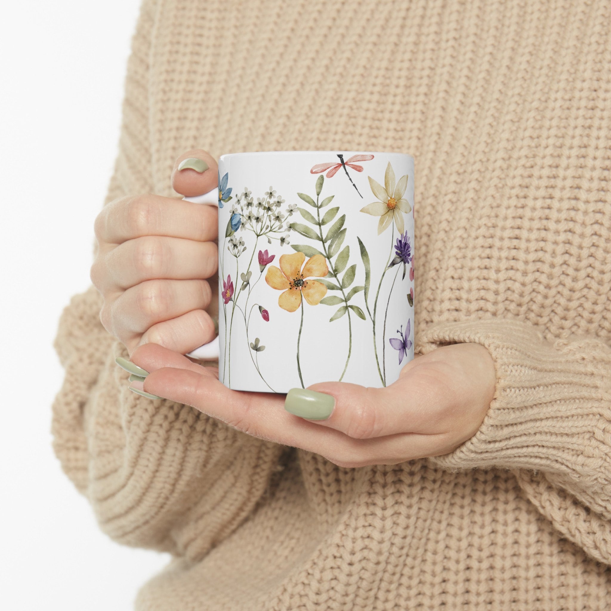 Sentimental Spring Mugs Wildflower Mug, Spring Flower Coffee Cup, Wild Flower Cup, Mom Gift ...