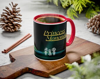Princess Mononoke Studio Ghibli Anime Mug Gift, Colorful Drinkware, Cute Manga Coffee Cup, Anime Lover Gift, Japanese Mug