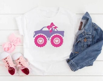 Girl Monster Truck Shirt, Best Gift For Your Girl
