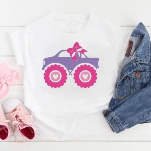 Girl Monster Truck Shirt, Best Gift For Your Girl