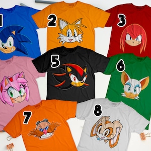 Sonic the Hedgehog Shirt, Sonic Group Matching Shirt, Sonic Family Party Shirt, Sonic Birthday Shirt, Sonic Group Matching Shirt